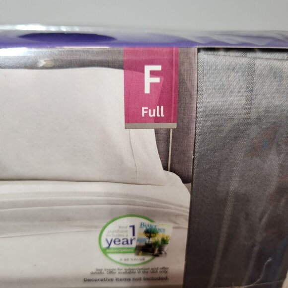 100% Cotton 300 Thread Count Sheets set FULL DOUBLE Mattress Gray Silver beds Be - Picture 7 of 7